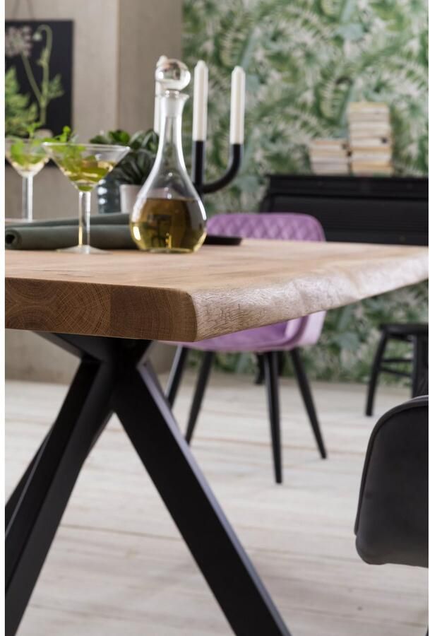 Home affaire Eettafel TRISTAN Massief wild eiken met echte boomrand - Foto 4