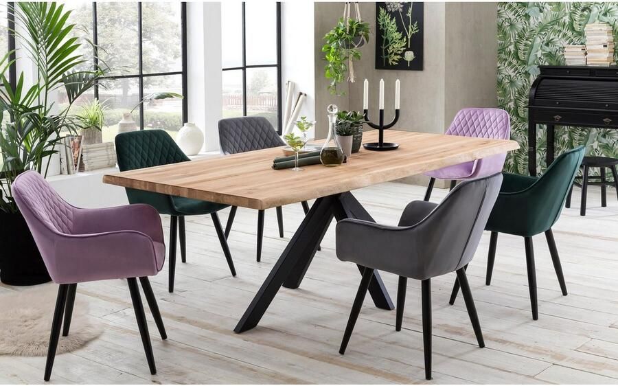 Home affaire Eettafel TRISTAN Massief wild eiken met echte boomrand - Foto 8