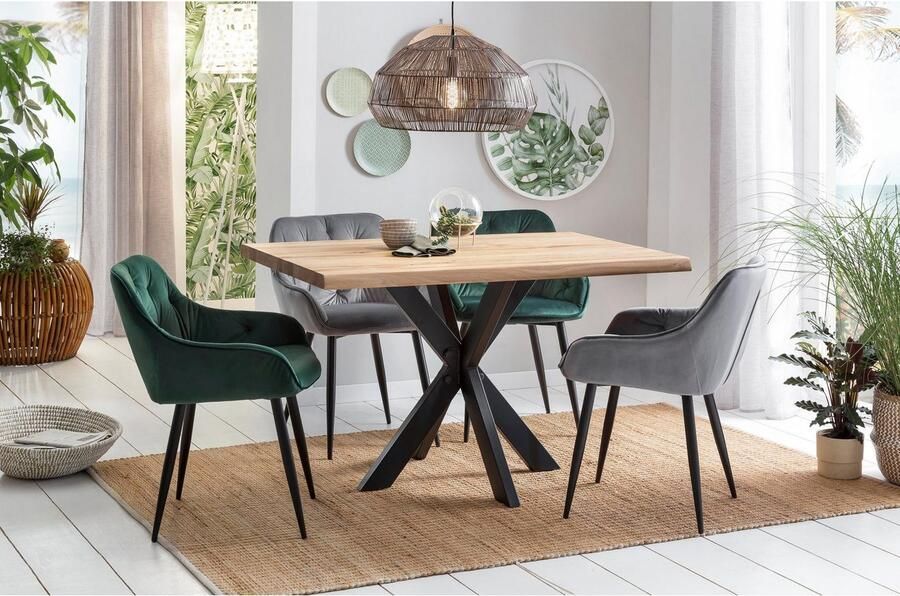 Home affaire Eettafel TRISTAN met modern spider-frame en schaaldeel - Foto 4