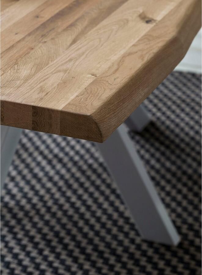 Home affaire Eettafel Tristan natur met echte boomrand