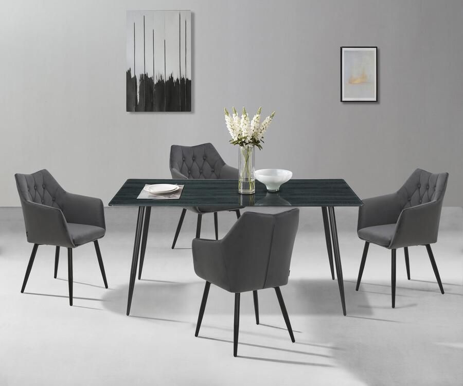 Home affaire Eettafel Turah TOPSELLER! OTTOs keuze met glazen blad in houtlook tijdloos ontwerp onderhoudsvriendelijk - Foto 2