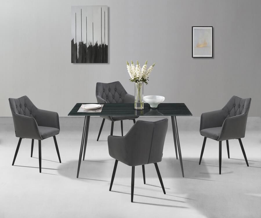 Home affaire Eettafel Turah TOPSELLER! OTTOs keuze met glazen blad in houtlook tijdloos ontwerp onderhoudsvriendelijk - Foto 8