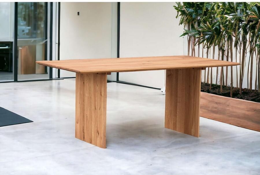 Home affaire Eettafel Waldhain keukentafel houten wangframe massief gewild eikenhout geolied - Foto 3