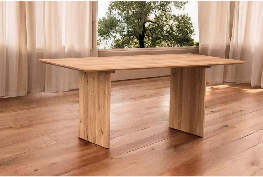 Home affaire Eettafel Waldhain keukentafel houten wangframe massief gewild eikenhout geolied - Foto 4