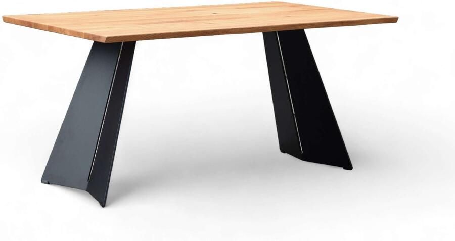 Home affaire Eettafel Winteregg keukentafel metalen wangframe massief gewild eikenhout geolied - Foto 8