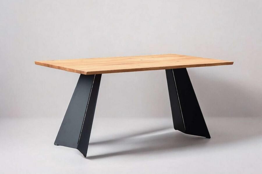 Home affaire Eettafel Winteregg keukentafel metalen wangframe massief gewild eikenhout geolied - Foto 5