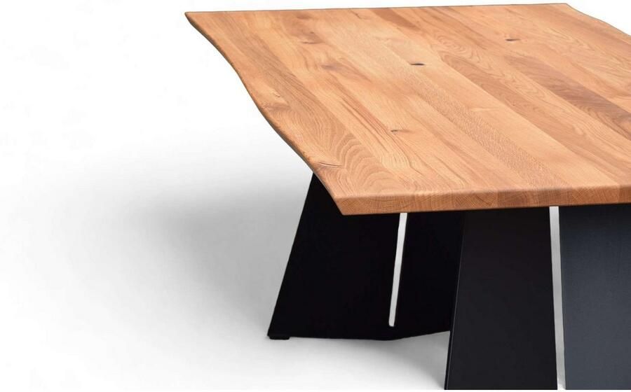 Home affaire Eettafel Winteregg keukentafel metalen wangframe massief gewild eikenhout geolied - Foto 6