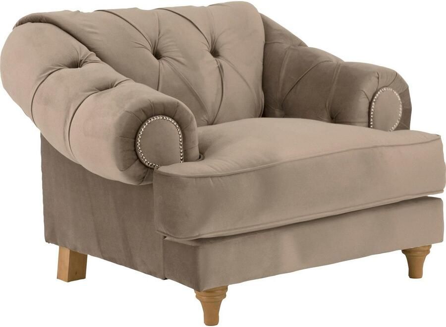 Home affaire Fauteuil Alegra met capitonnage achter opstaande naad en studs in armleuningen - Foto 7