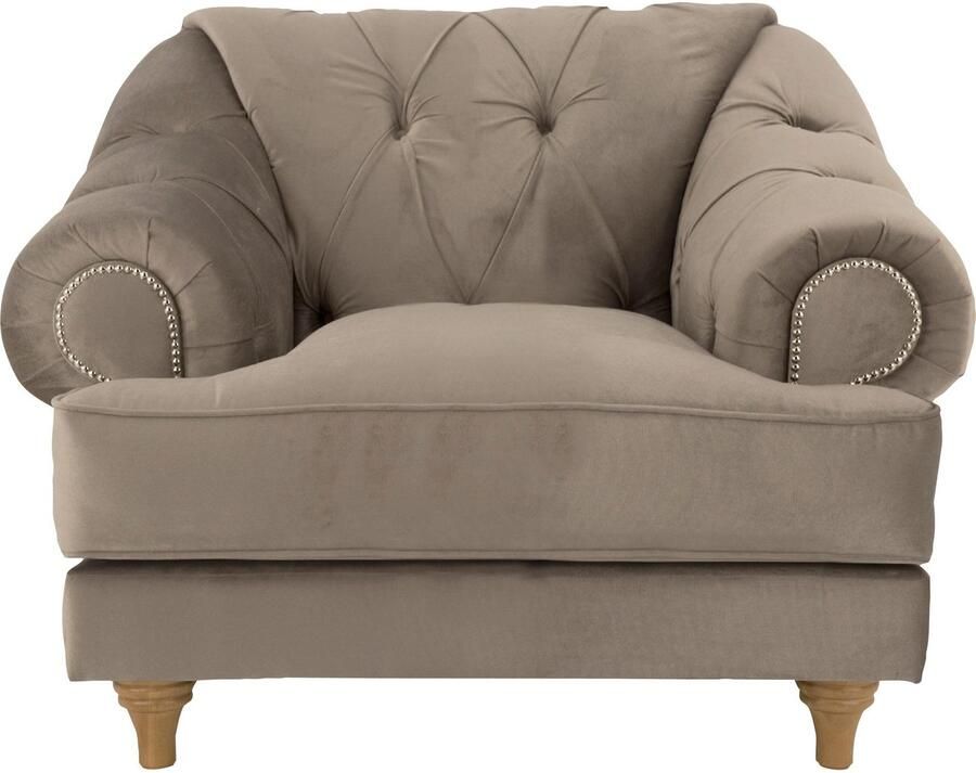 Home affaire Fauteuil Alegra met capitonnage achter opstaande naad en studs in armleuningen - Foto 4