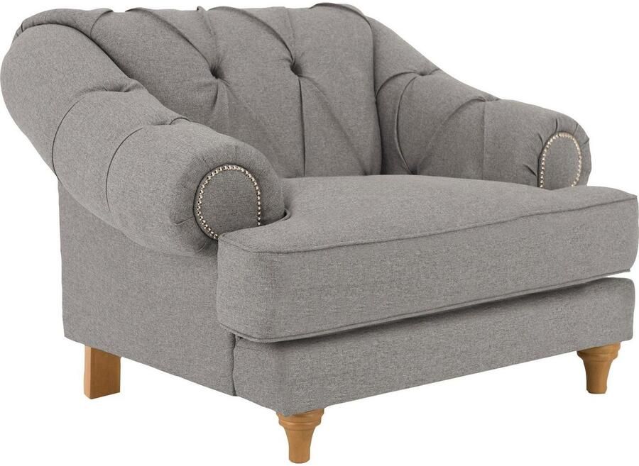 Home affaire Fauteuil Alegra met capitonnage achter opstaande naad en studs in armleuningen - Foto 5