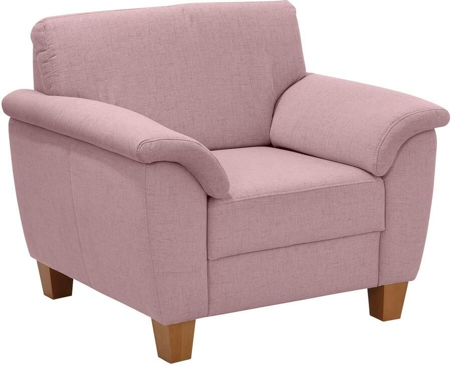 Home affaire Fauteuil Alta met binnenvering en contrastnaad poten beuken eikenkleur - Foto 2