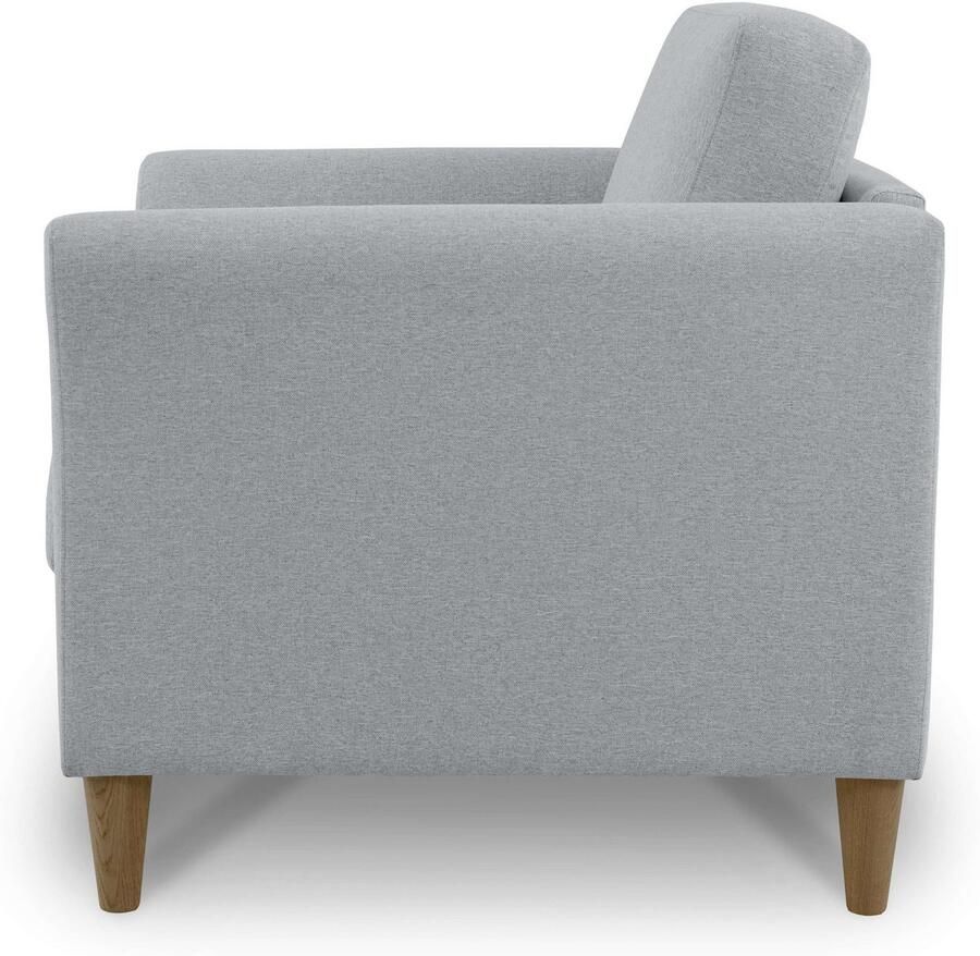 Home affaire Fauteuil Arellano breedte 93 cm klassiek ontwerp met massief houten voeten fijn geweven stof