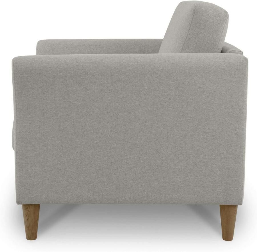 Home affaire Fauteuil Arellano breedte 93 cm klassiek ontwerp met massief houten voeten fijn geweven stof