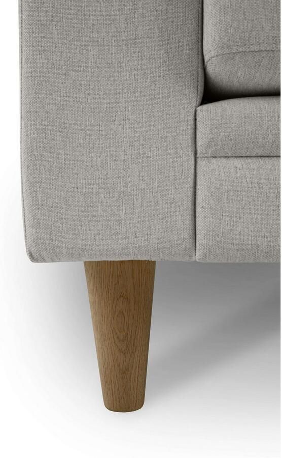 Home affaire Fauteuil Arellano breedte 93 cm klassiek ontwerp met massief houten voeten fijn geweven stof - Foto 7