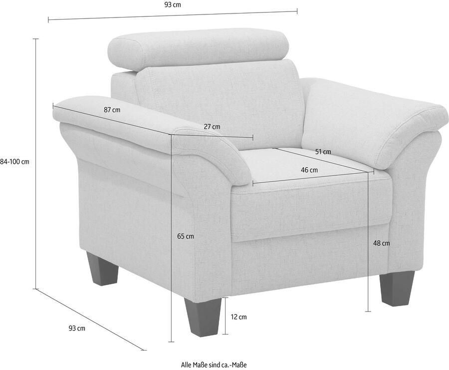 Home affaire Fauteuil Arngast Inclusief verstelbaar hoofdeind en binnenvering - Foto 4