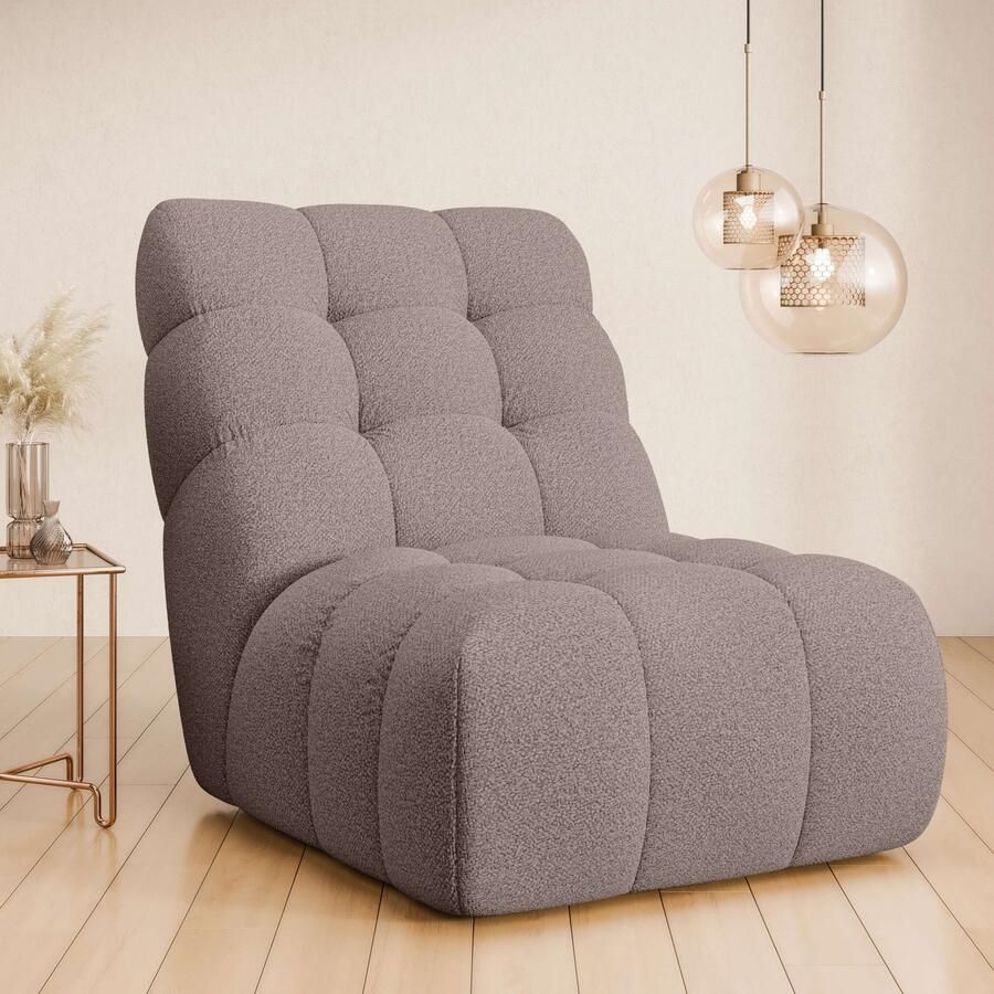 Home affaire Fauteuil AURELIAN loveseat XXL leesstoel grote stoel met golfondersteuning velours fijne structuur grove structuur - Foto 4