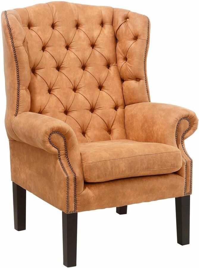 Home affaire Fauteuil Bedford oorschelp fauteuil Chesterfield met luxueuze capitonnage en gebogen armleuningen - Foto 4