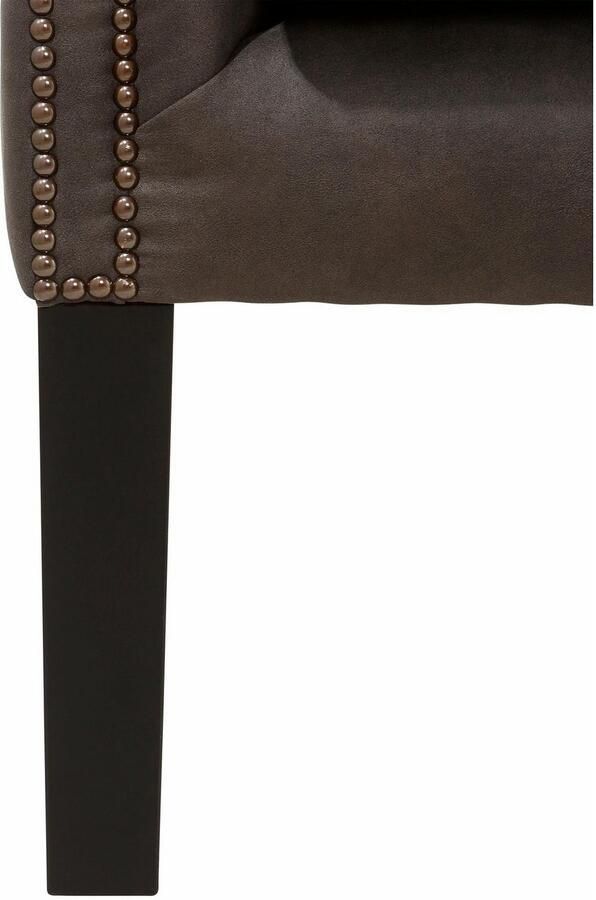 Home affaire Fauteuil Bedford oorschelp fauteuil Chesterfield met luxueuze capitonnage en gebogen armleuningen - Foto 5