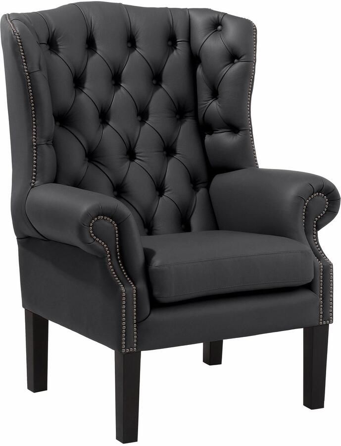 Home affaire Fauteuil Bedford oorschelp fauteuil Chesterfield met luxueuze capitonnage en gebogen armleuningen - Foto 2