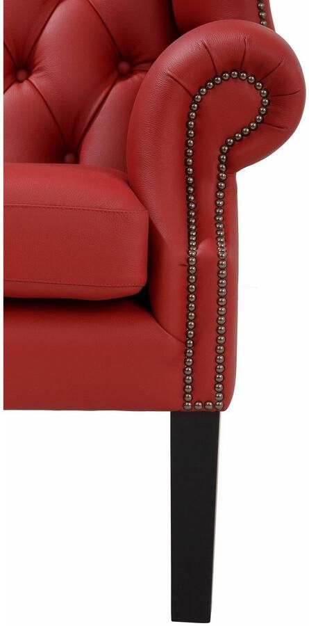 Home affaire Fauteuil Bedford oorschelp fauteuil Chesterfield met luxueuze capitonnage en gebogen armleuningen - Foto 8