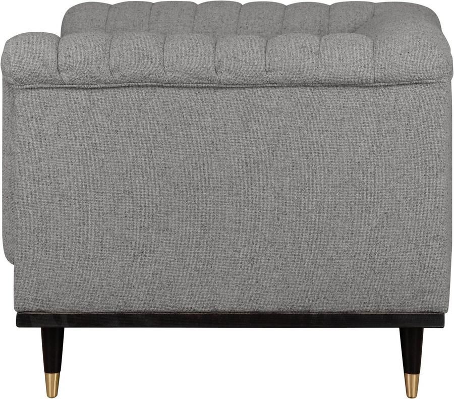 Home affaire Fauteuil Chamby met houten rand onder en stiksels bij de leuning