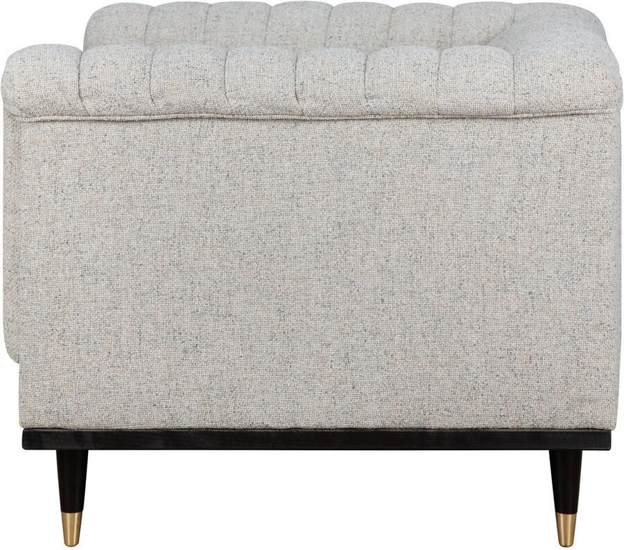 Home affaire Fauteuil Chamby met houten rand onder en stiksels bij de leuning