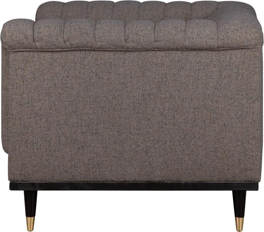 Home affaire Fauteuil Chamby met houten rand onder en stiksels bij de leuning