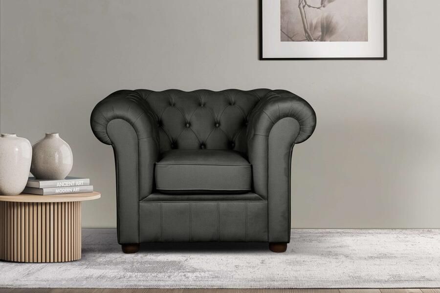 Home affaire Fauteuil CHARENTE Chesterfield golfsysteem afmetingen B D H: 105 89 74 cm - Foto 7