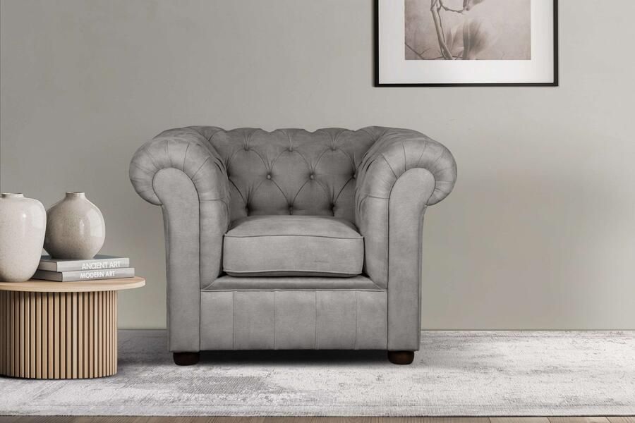 Home affaire Fauteuil CHARENTE Chesterfield golfsysteem afmetingen B D H: 105 89 74 cm - Foto 7