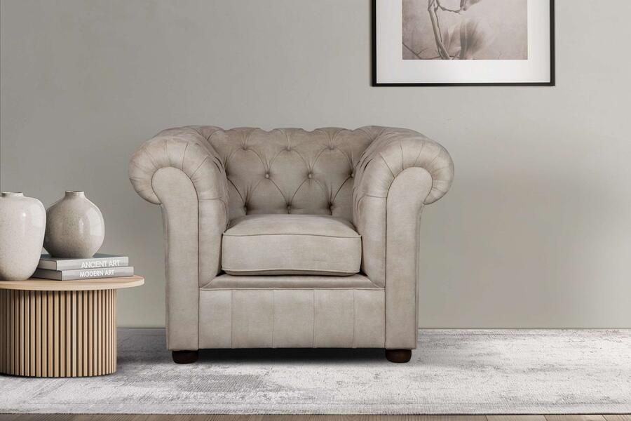 Home affaire Fauteuil CHARENTE Chesterfield golfsysteem afmetingen B D H: 105 89 74 cm - Foto 7