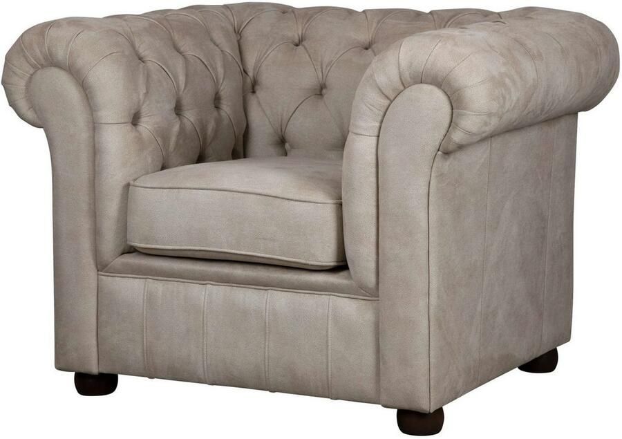 Home affaire Fauteuil CHARENTE Chesterfield golfsysteem afmetingen B D H: 105 89 74 cm - Foto 3