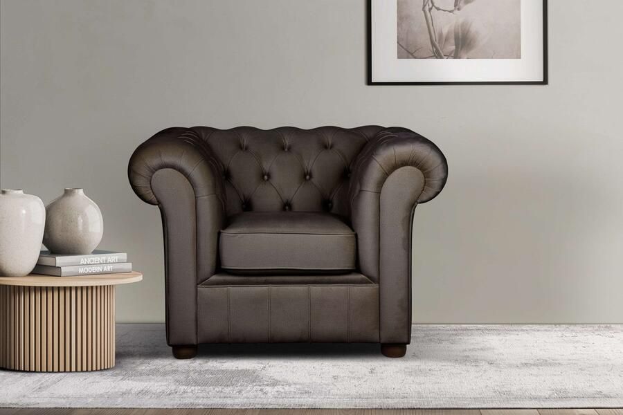 Home affaire Fauteuil CHARENTE Chesterfield golfsysteem afmetingen B D H: 105 89 74 cm - Foto 7