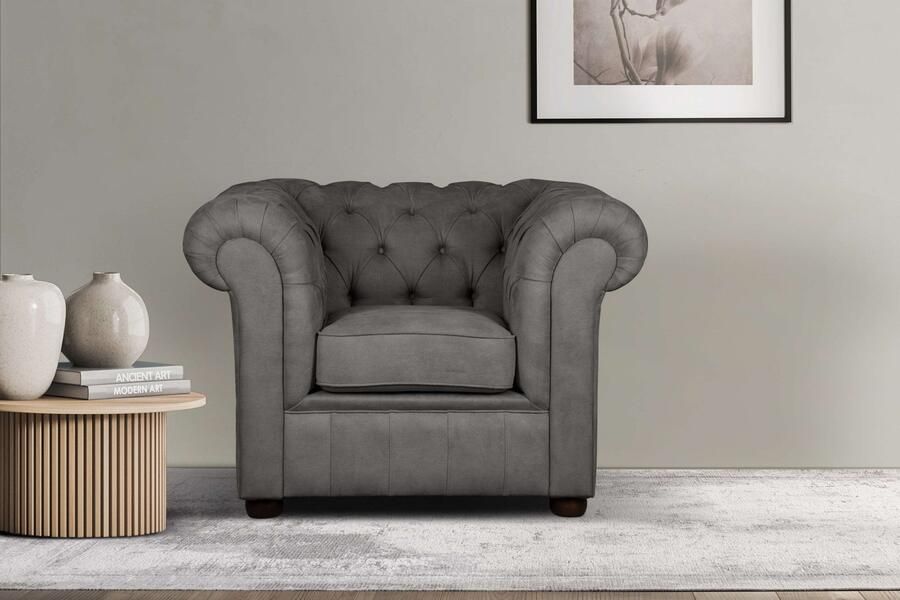 Home affaire Fauteuil CHARENTE Chesterfield golfsysteem afmetingen B D H: 105 89 74 cm - Foto 7
