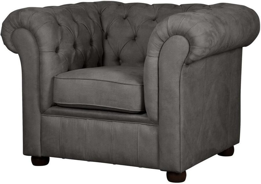 Home affaire Fauteuil CHARENTE Chesterfield golfsysteem afmetingen B D H: 105 89 74 cm - Foto 3
