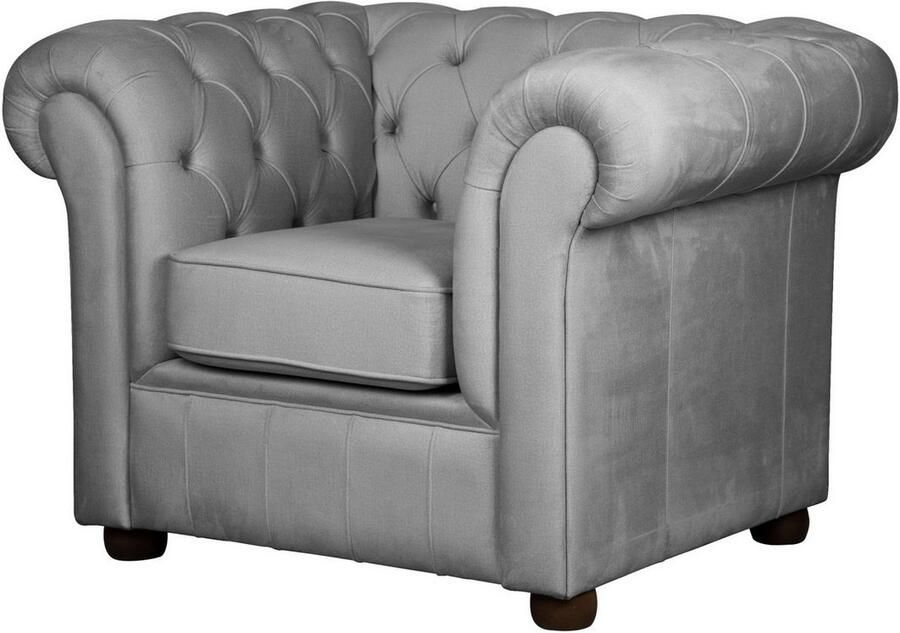 Home affaire Fauteuil CHARENTE Chesterfield golfsysteem afmetingen B D H: 105 89 74 cm - Foto 4