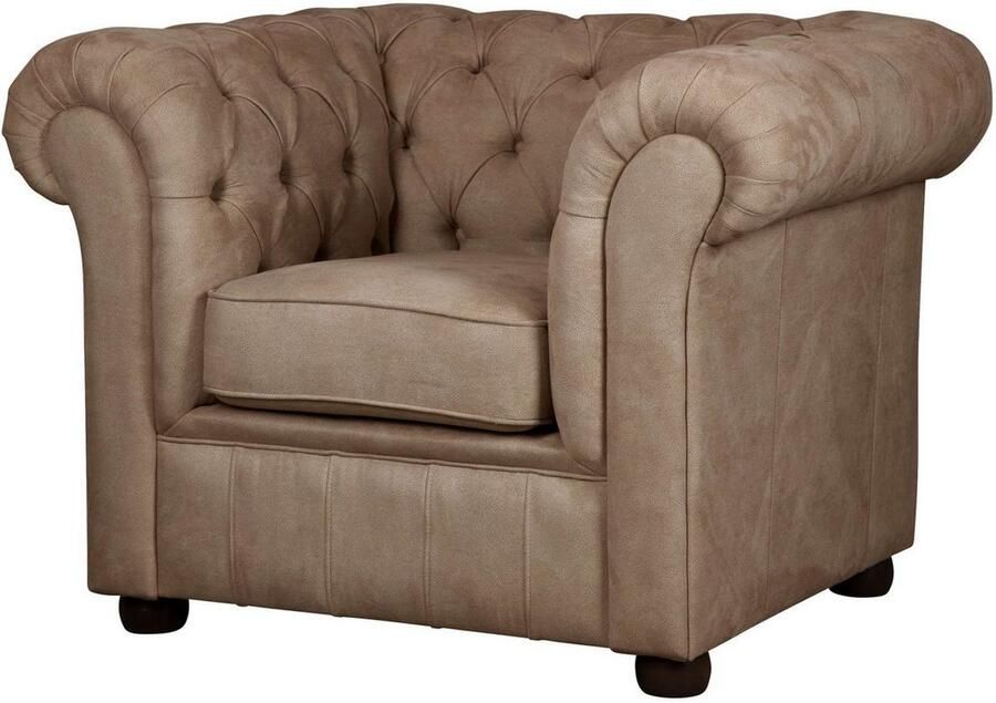 Home affaire Fauteuil CHARENTE Chesterfield golfsysteem afmetingen B D H: 105 89 74 cm - Foto 3