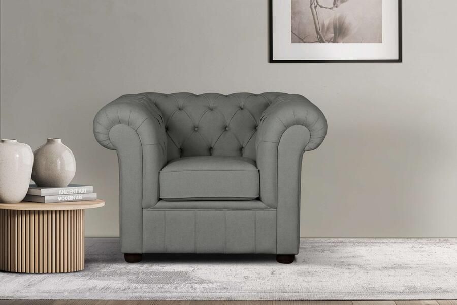 Home affaire Fauteuil CHARENTE Chesterfield golfsysteem afmetingen B D H: 105 89 74 cm - Foto 7