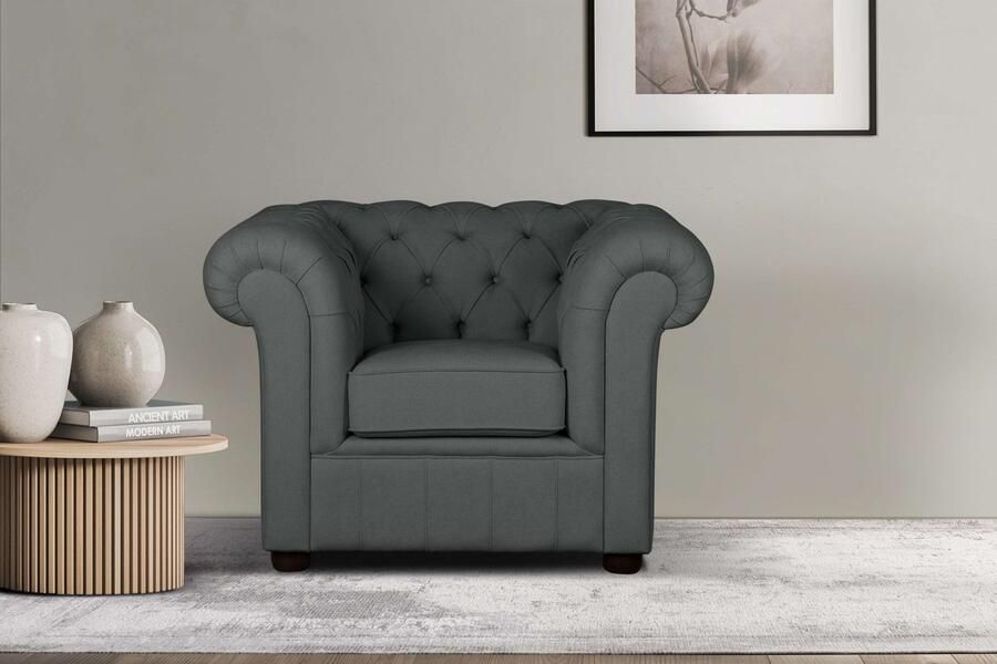 Home affaire Fauteuil CHARENTE Chesterfield golfsysteem afmetingen B D H: 105 89 74 cm - Foto 7