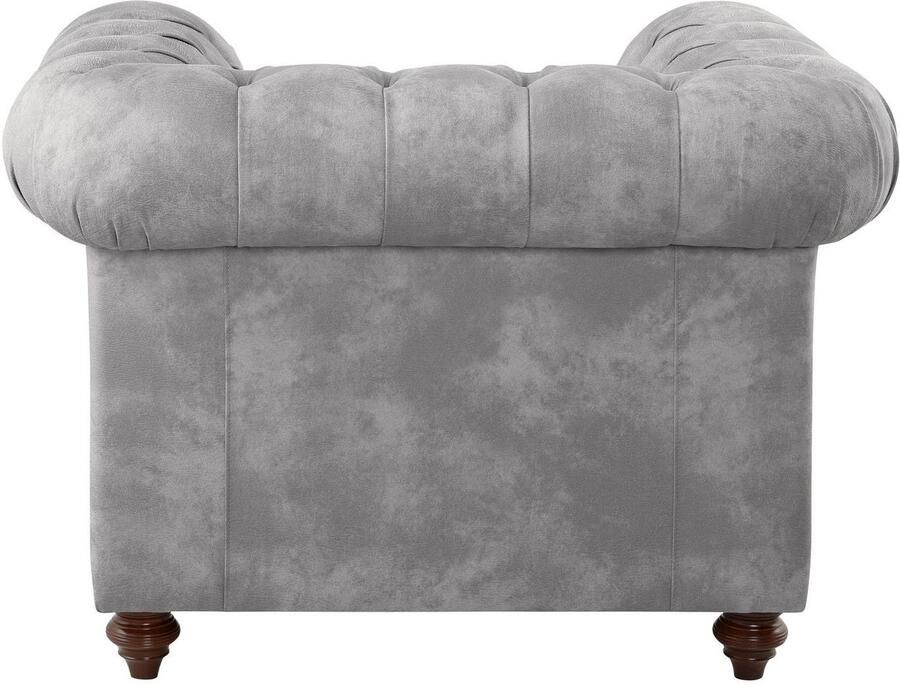 Home affaire Fauteuil Chesterfield B D H: 105 69 74 cm met hoogwaardige knoopdetails ook in leer - Foto 5