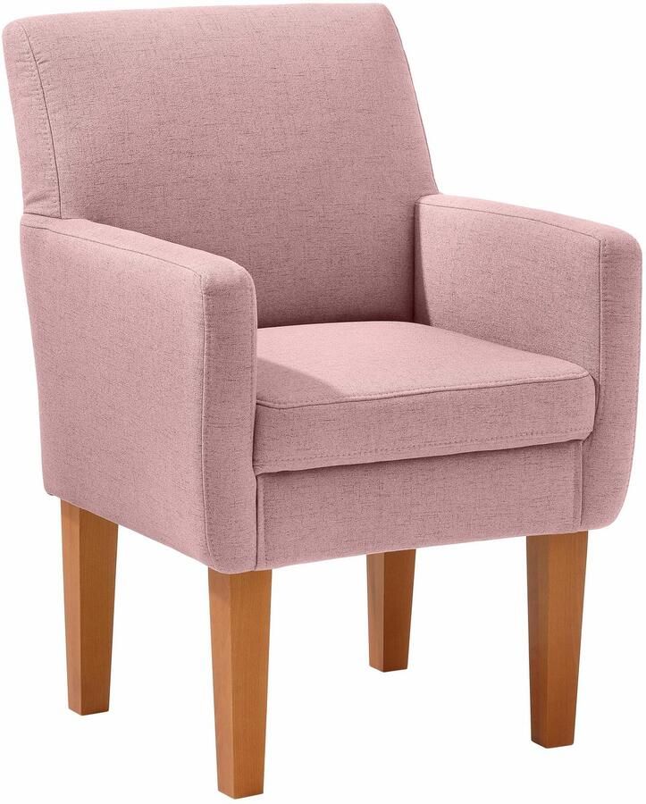 Home affaire Fauteuil Fehmarn comfortabele zithoogte van 54 cm in 3 verschillende stofkwaliteiten - Foto 3