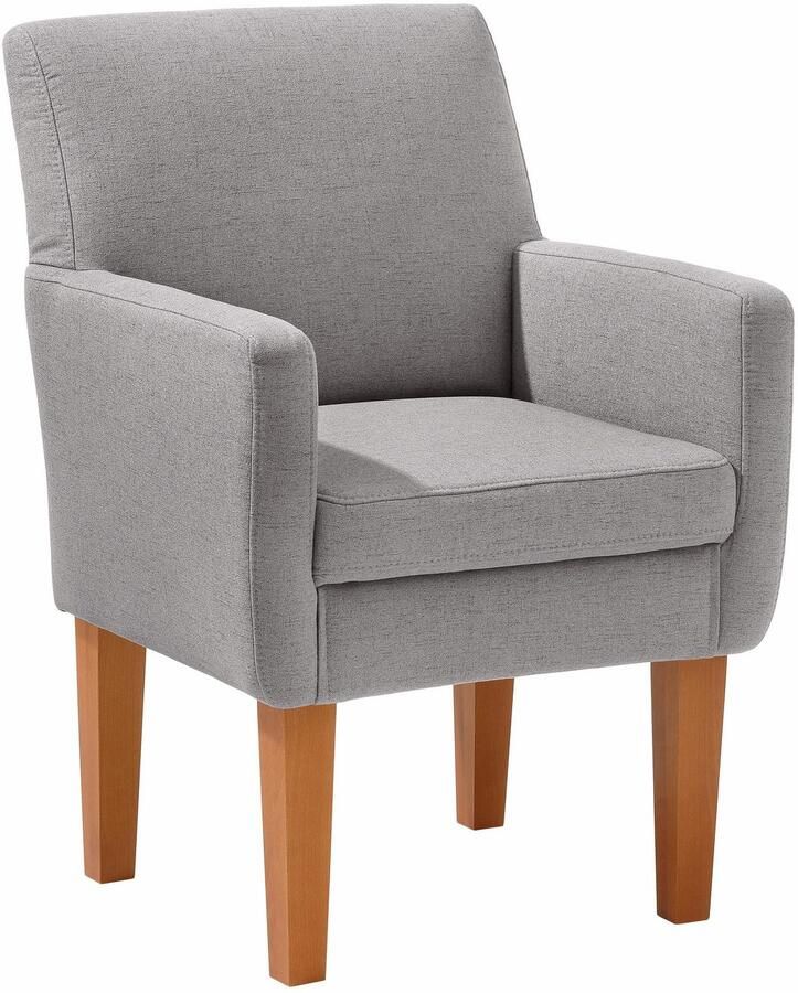 Home affaire Fauteuil Fehmarn comfortabele zithoogte van 54 cm in 3 verschillende stofkwaliteiten - Foto 2
