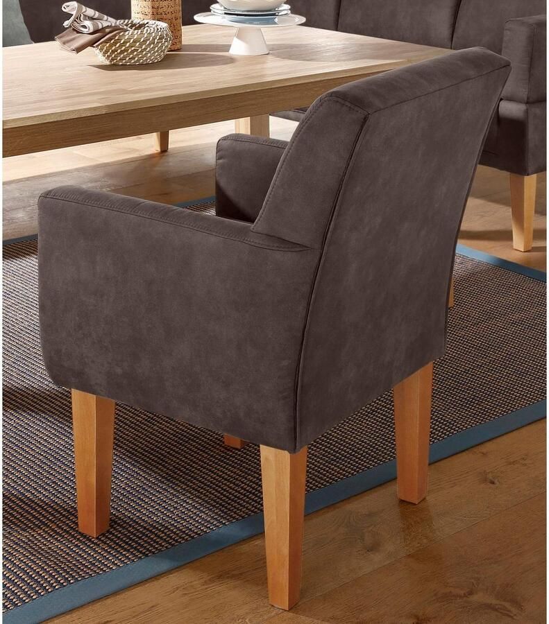 Home affaire Fauteuil Fehmarn comfortabele zithoogte van 54 cm in 3 verschillende stofkwaliteiten