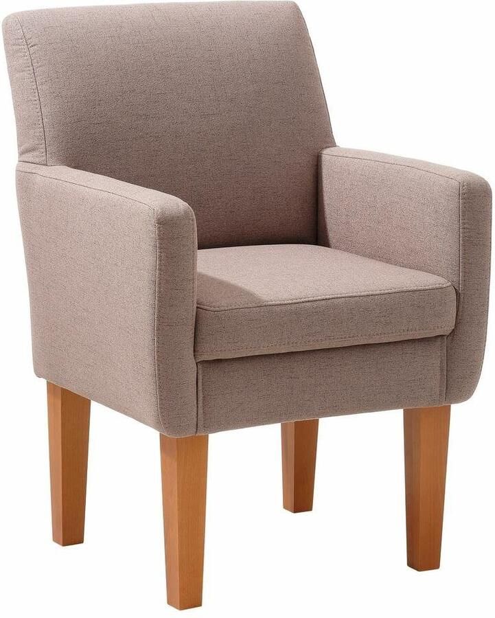 Home affaire Fauteuil Fehmarn comfortabele zithoogte van 54 cm in 3 verschillende stofkwaliteiten - Foto 2