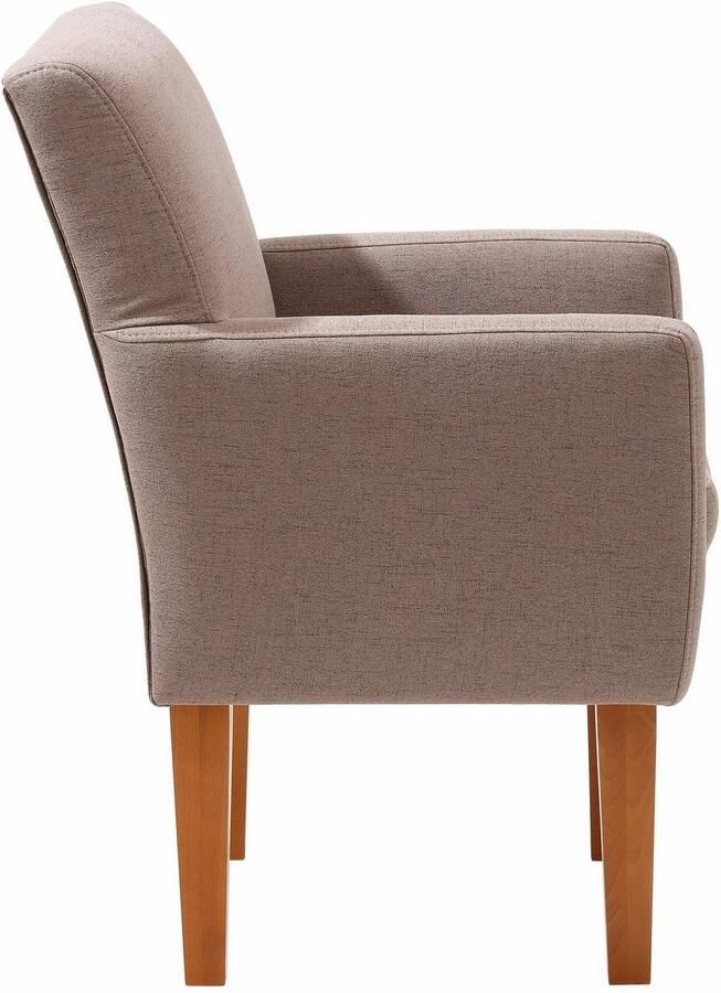 Home affaire Fauteuil Fehmarn comfortabele zithoogte van 54 cm in 3 verschillende stofkwaliteiten - Foto 4