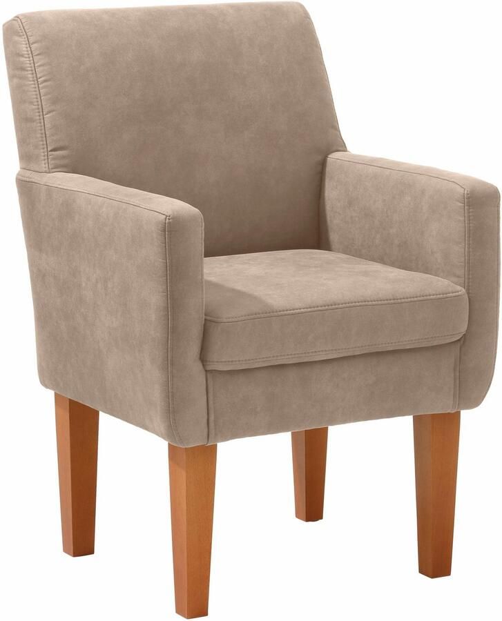 Home affaire Fauteuil Fehmarn comfortabele zithoogte van 54 cm in 3 verschillende stofkwaliteiten - Foto 4