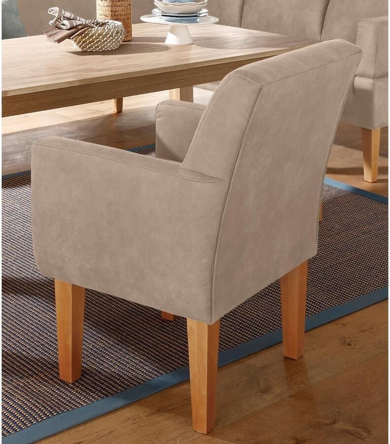 Home affaire Fauteuil Fehmarn comfortabele zithoogte van 54 cm in 3 verschillende stofkwaliteiten