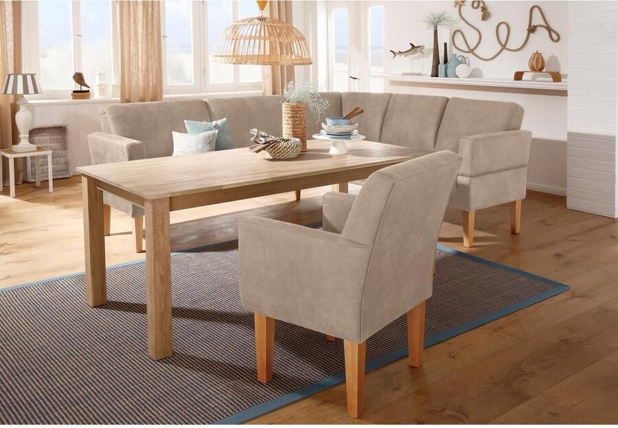 Home affaire Fauteuil Fehmarn comfortabele zithoogte van 54 cm in 3 verschillende stofkwaliteiten - Foto 6