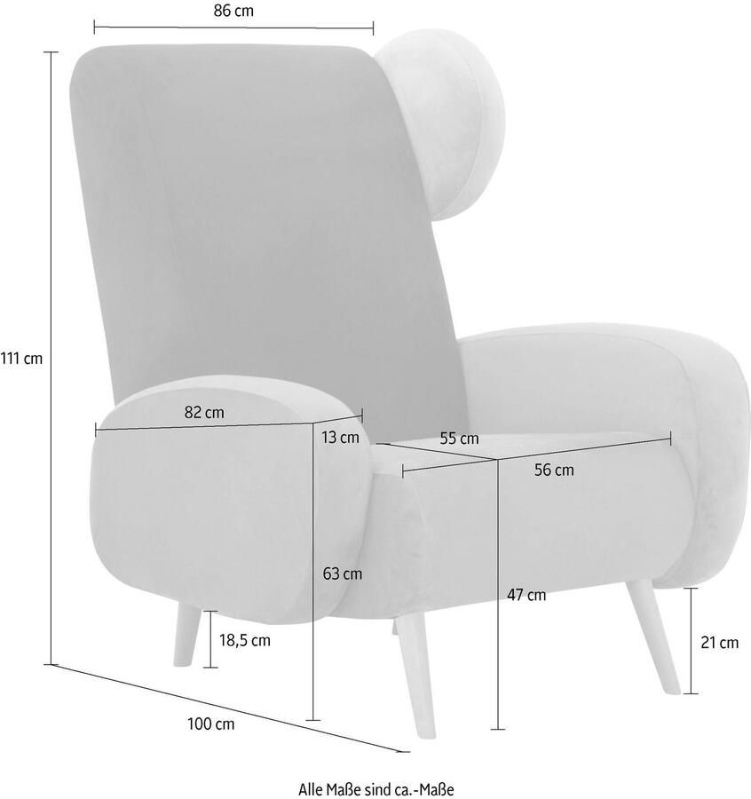 Home affaire Fauteuil Gox oorschelpstoel in buitengewoon stijlvolle look - Foto 3