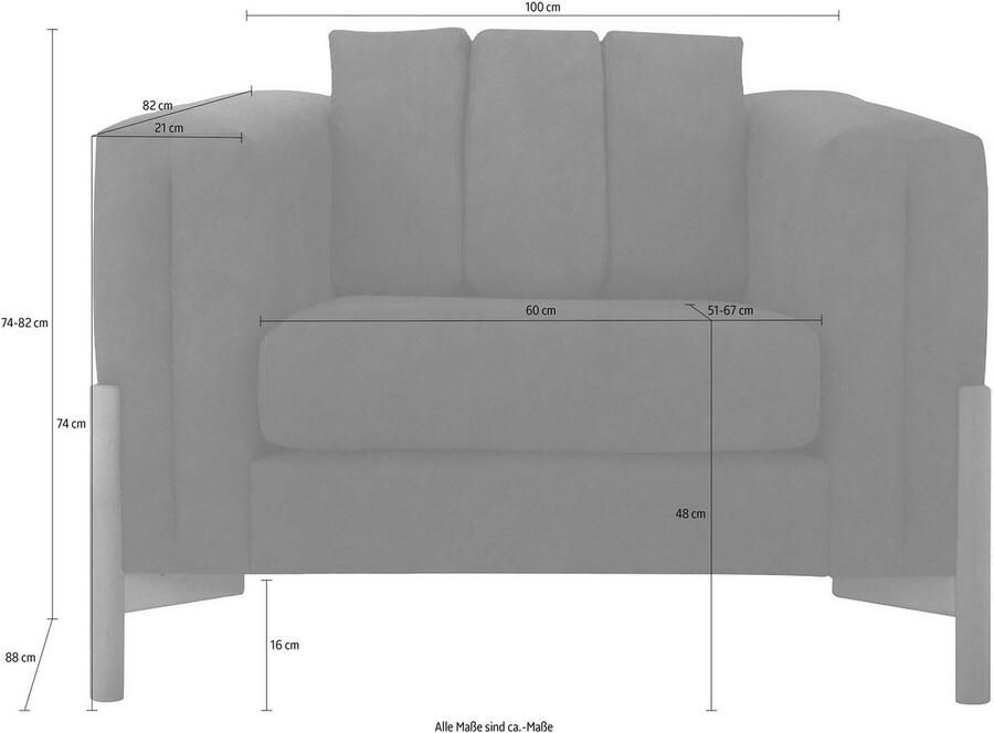 Home affaire Fauteuil Haki - Foto 3