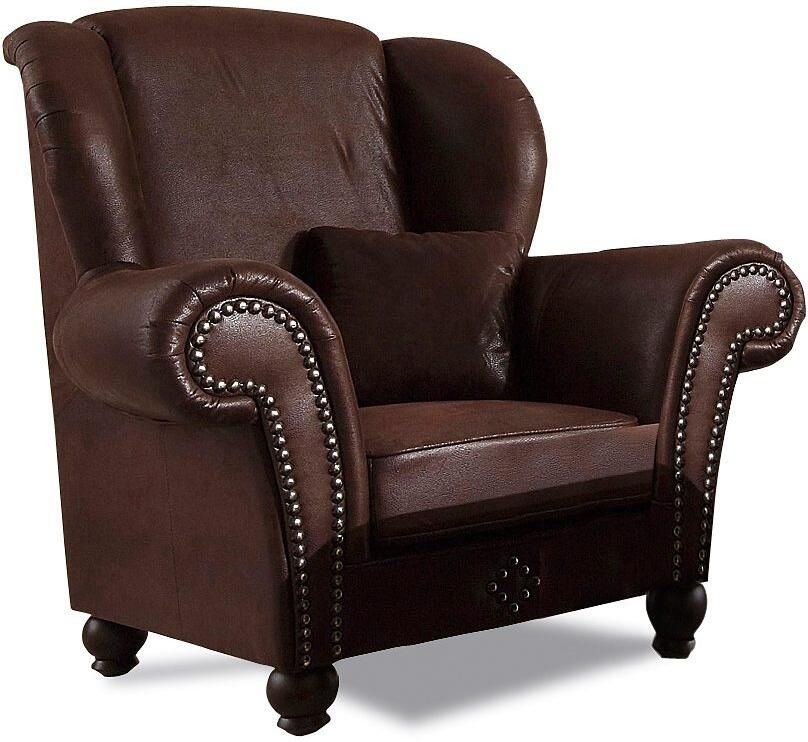Home affaire Fauteuil King George fauteuil met decoratieve nagels